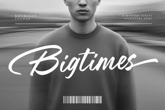 Bigtimes: A Script Handwriting Font with Natural Brush Effect