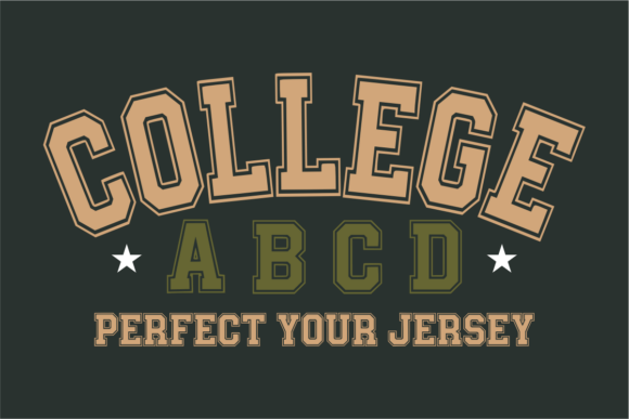 College Abcd: A Bold Typeface for Athletic Designs