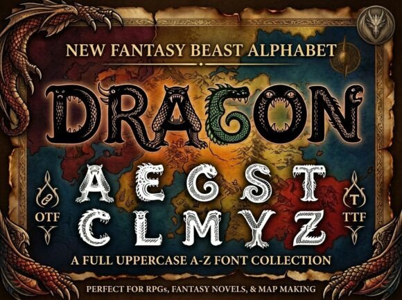 Dragon: The Mythical Typeface for Epic Designs