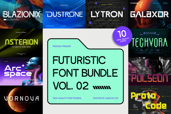Futuristic Bundle Vol.02: Next-Gen Fonts for Bold Design