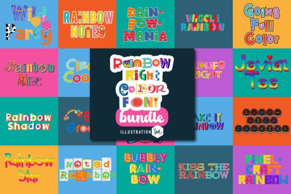 Rainbow Right: Your Vibrant Color Font Bundle