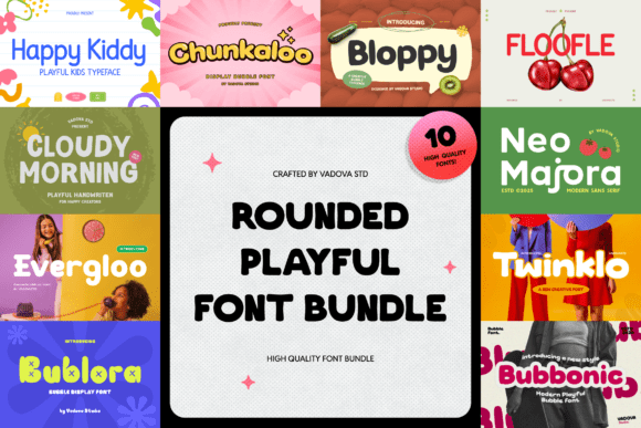 Rounded Playful Font Bundle: Friendly & Fun Typography
