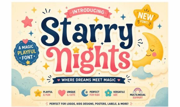 Starry Nights Font: A Whimsical and Magical Typeface