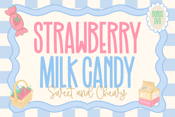 Strawberry Milk Candy: Sweet Font Duo for Creative Projects