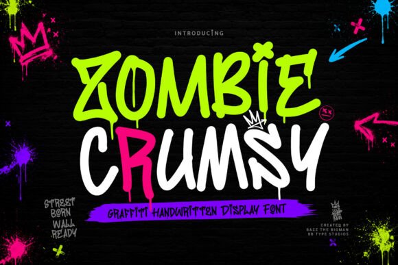 Zombie Crumsy: The Audacious Display Typeface for Urban Edge